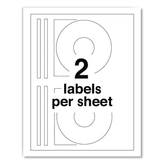 Laser CD Labels, Matte White, 30/Pack