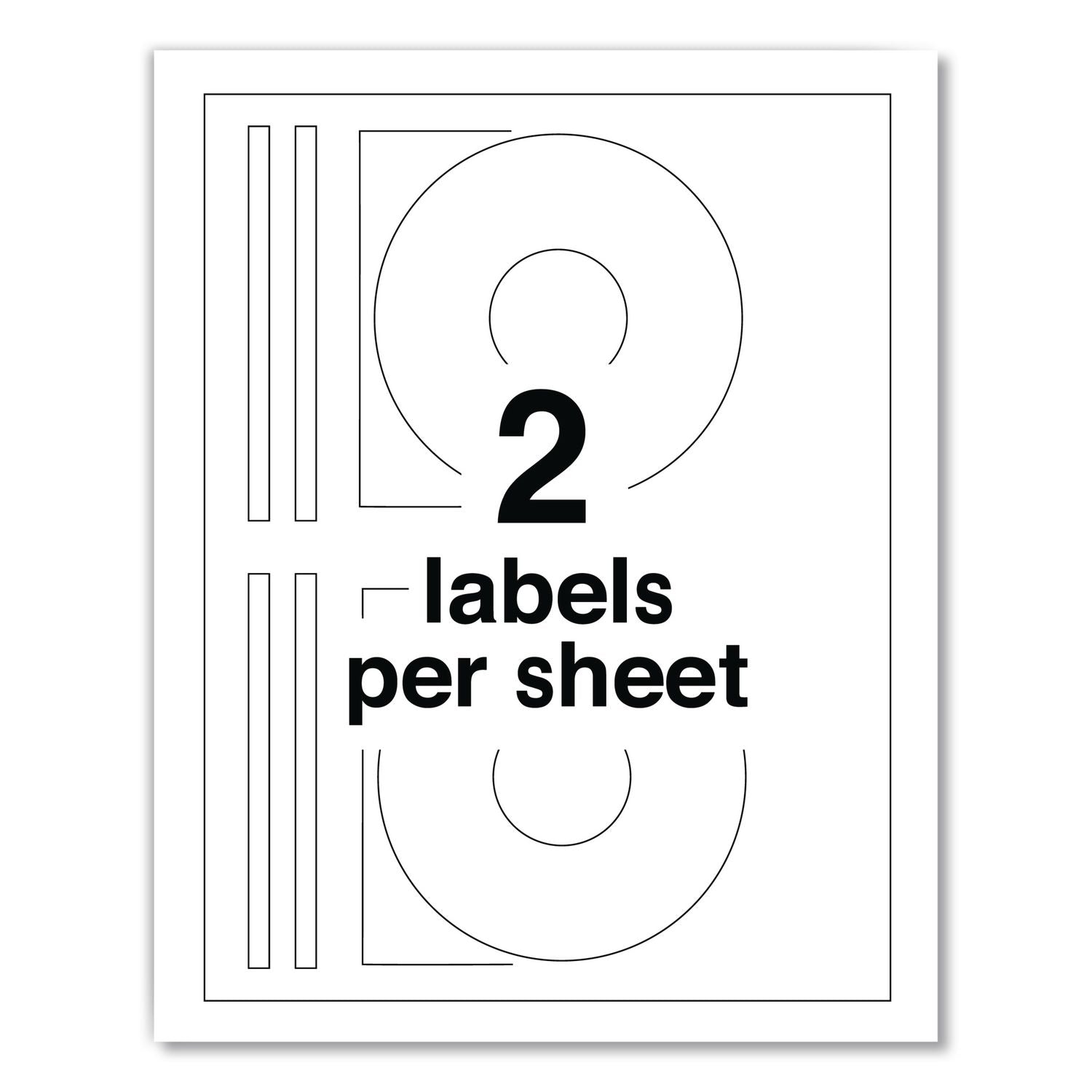 Laser CD Labels, Matte White, 30/Pack