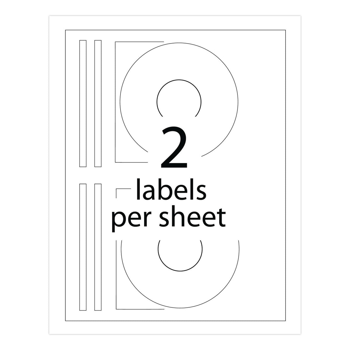 Inkjet CD Labels, Matte White, 100/Pack