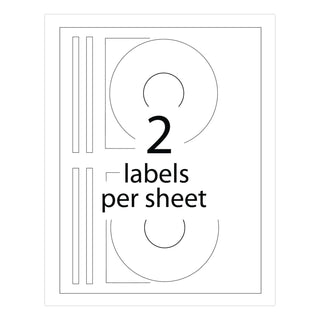 Inkjet CD Labels, Matte White, 100/Pack