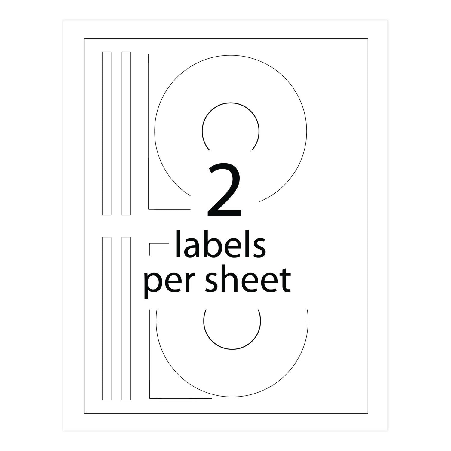 Inkjet CD Labels, Matte White, 100/Pack