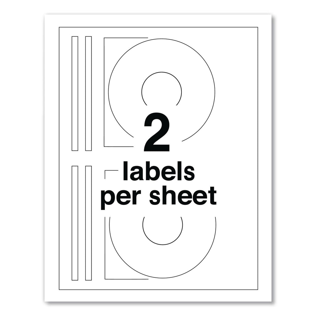 Inkjet Full-Face CD Labels, Matte White, 40/Pack