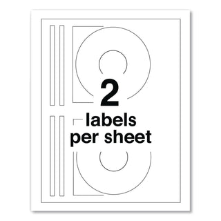 Inkjet Full-Face CD Labels, Matte White, 40/Pack