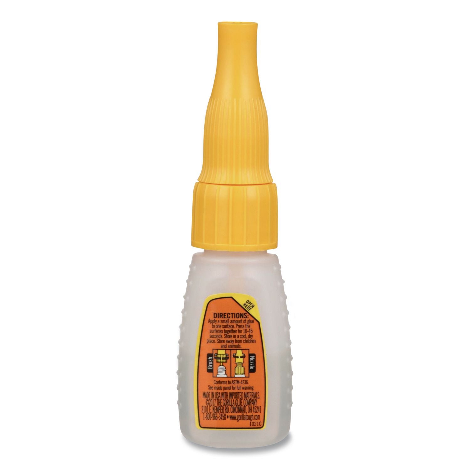 Super Glue with Brush and Nozzle Applicators, 0.35 oz, Dries Clear