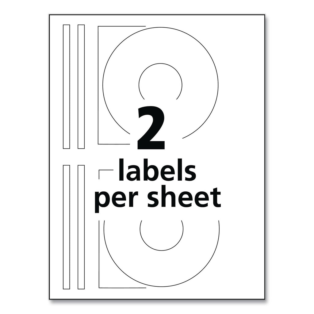 Laser CD Labels, Matte White, 250/Pack