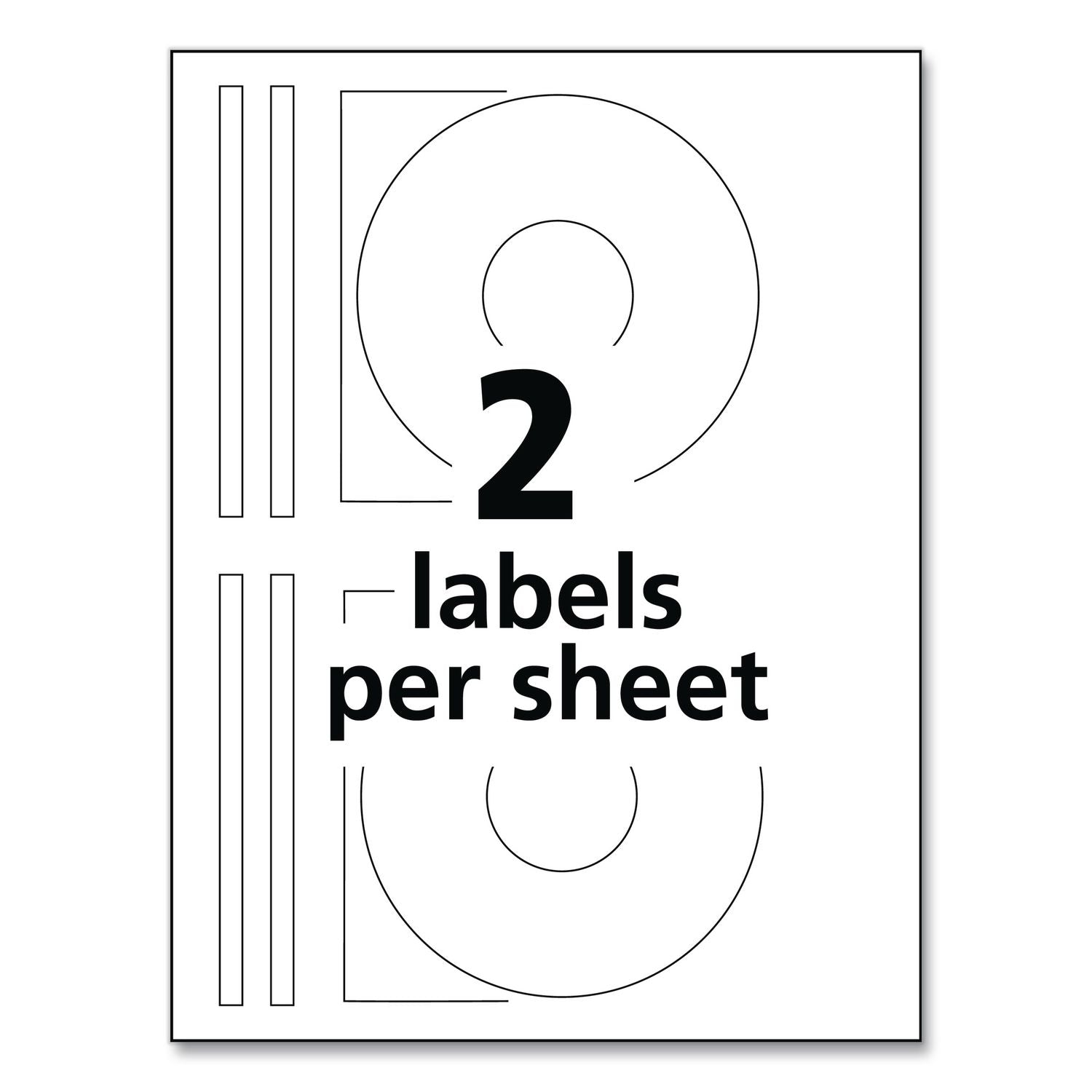 Laser CD Labels, Matte White, 250/Pack