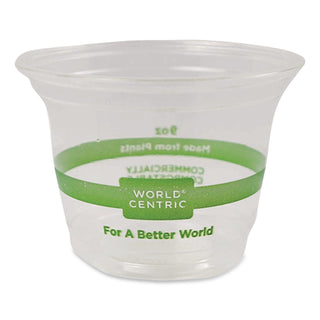 PLA Clear Cold Cups, 9 oz, Clear, 1,000/Carton
