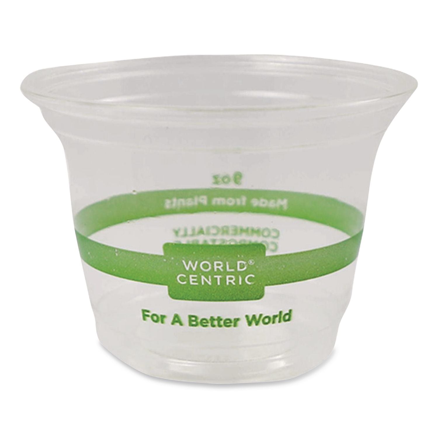 PLA Clear Cold Cups, 9 oz, Clear, 1,000/Carton
