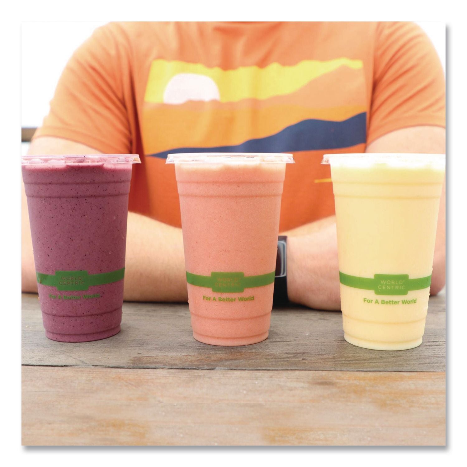 PLA Clear Cold Cups, 20 oz, Clear, 1,000/Carton