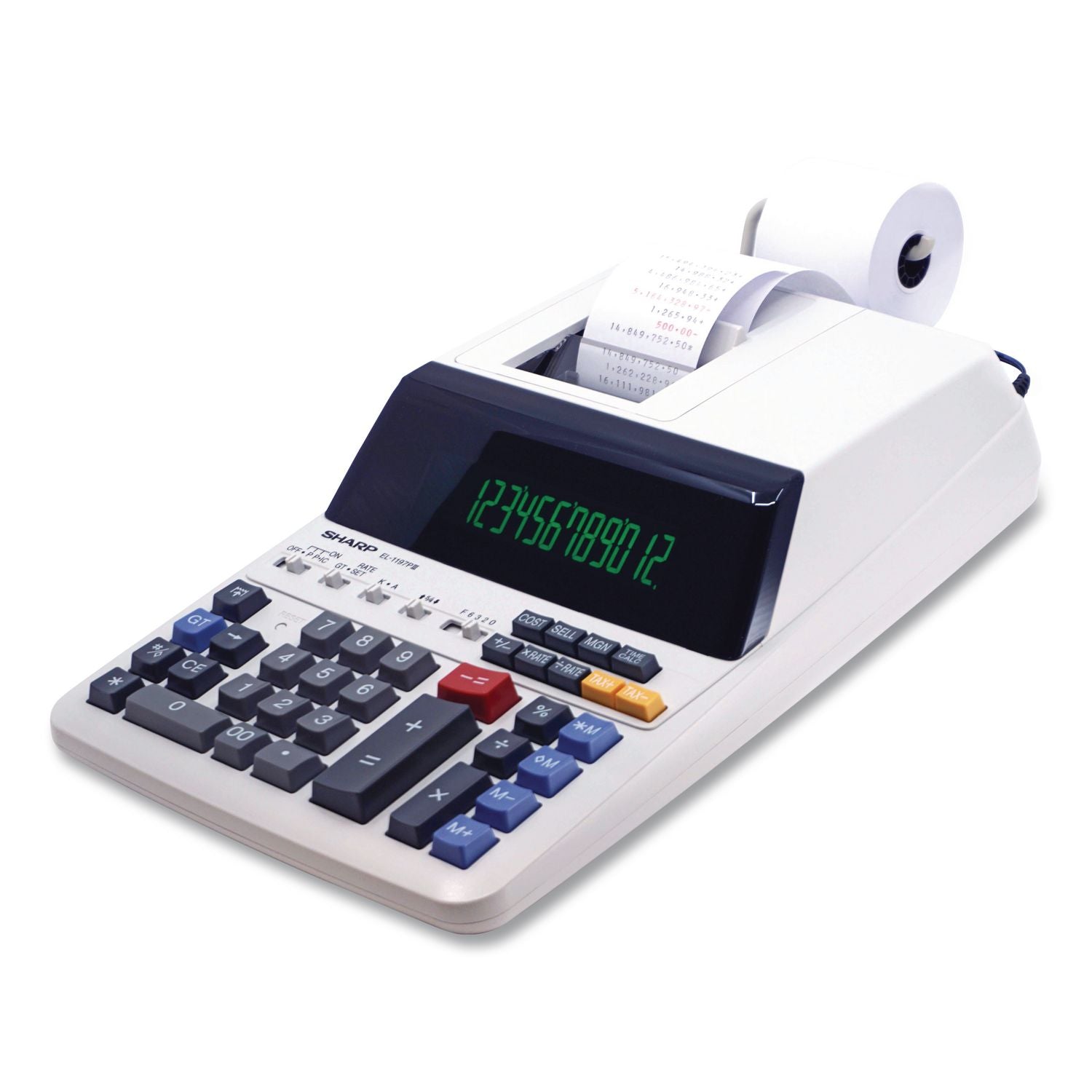EL1197PIII Two-Color Printing Desktop Calculator, Black/Red Print, 4.5 Lines/Sec