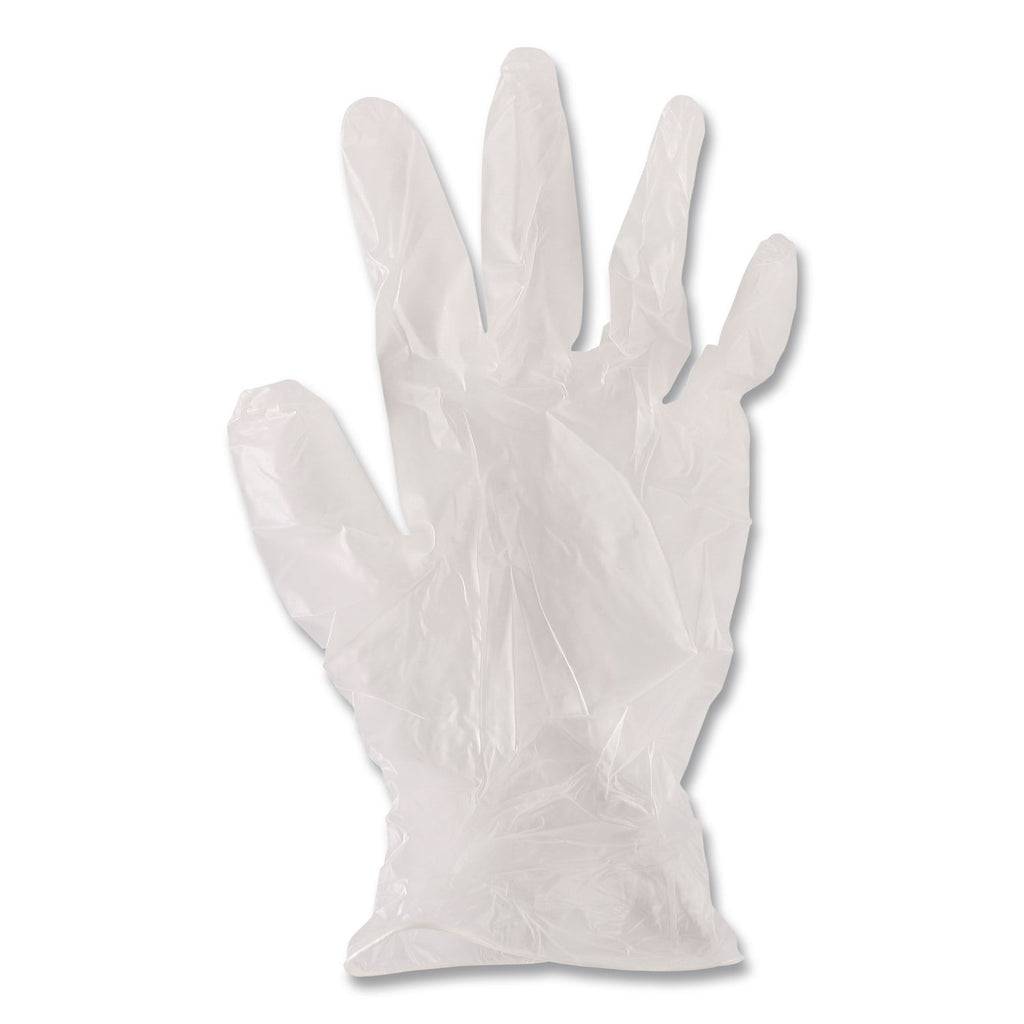 General Purpose Vinyl Gloves, Powder/Latex-Free, 2.6 mil, Large, Clear, 100/Box
