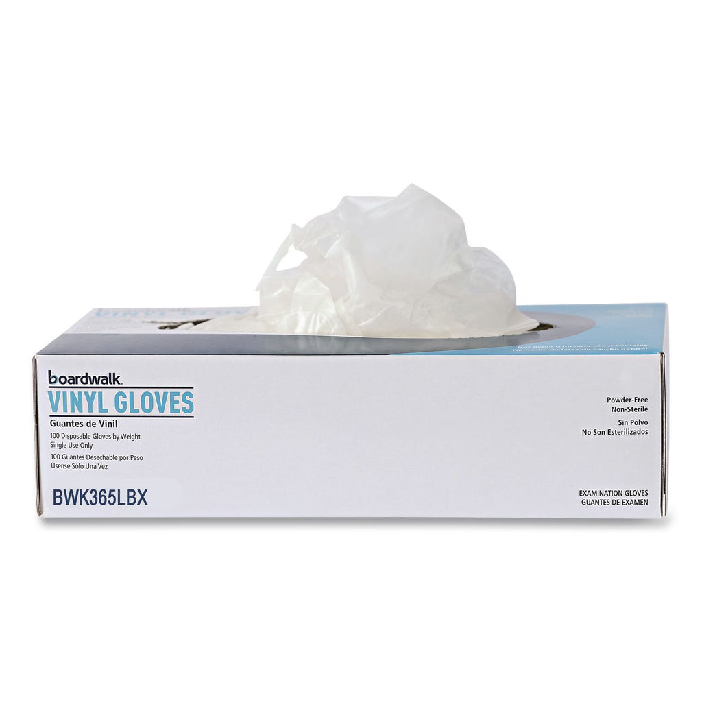 General Purpose Vinyl Gloves, Powder/Latex-Free, 2.6 mil, Large, Clear, 100/Box