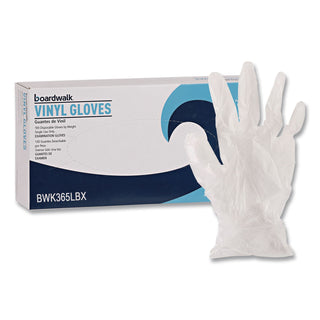 General Purpose Vinyl Gloves, Powder/Latex-Free, 2.6 mil, Large, Clear, 100/Box
