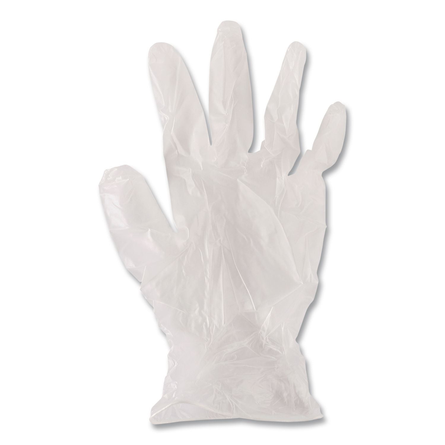 General Purpose Vinyl Gloves, Powder/Latex-Free, 2.6 mil, Large, Clear, 100/Box, 10 Boxes/Carton