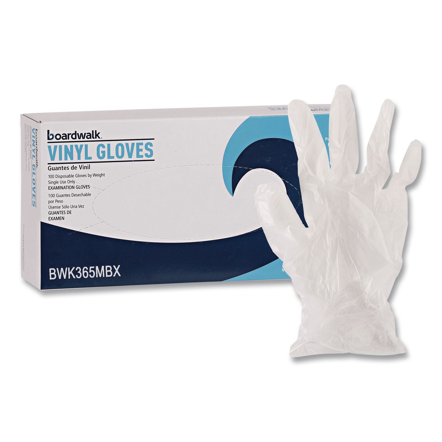General Purpose Vinyl Gloves, Powder/Latex-Free, 2.6 mil, Medium, Clear, 100/Box