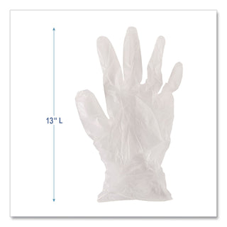 General Purpose Vinyl Gloves, Powder/Latex-Free, 2.6 mil, Small, Clear, 100/Box, 10 Boxes/Carton