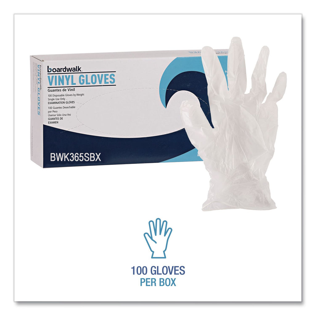 General Purpose Vinyl Gloves, Powder/Latex-Free, 2.6 mil, Small, Clear, 100/Box, 10 Boxes/Carton