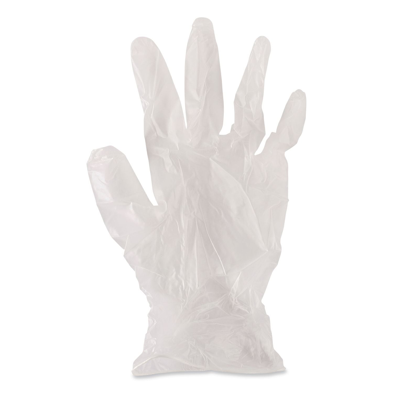 Exam Vinyl Gloves, Clear, Large, 3 3/5 mil, 100/Box, 10 Boxes/Carton