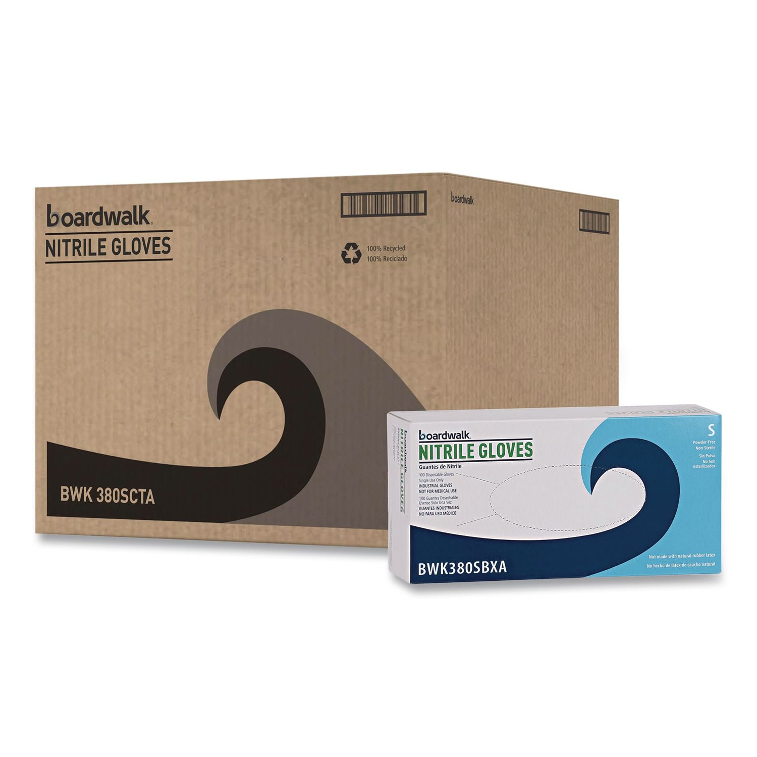 Disposable General-Purpose Nitrile Gloves, Small, Blue, 4 mil, 1,000/Carton