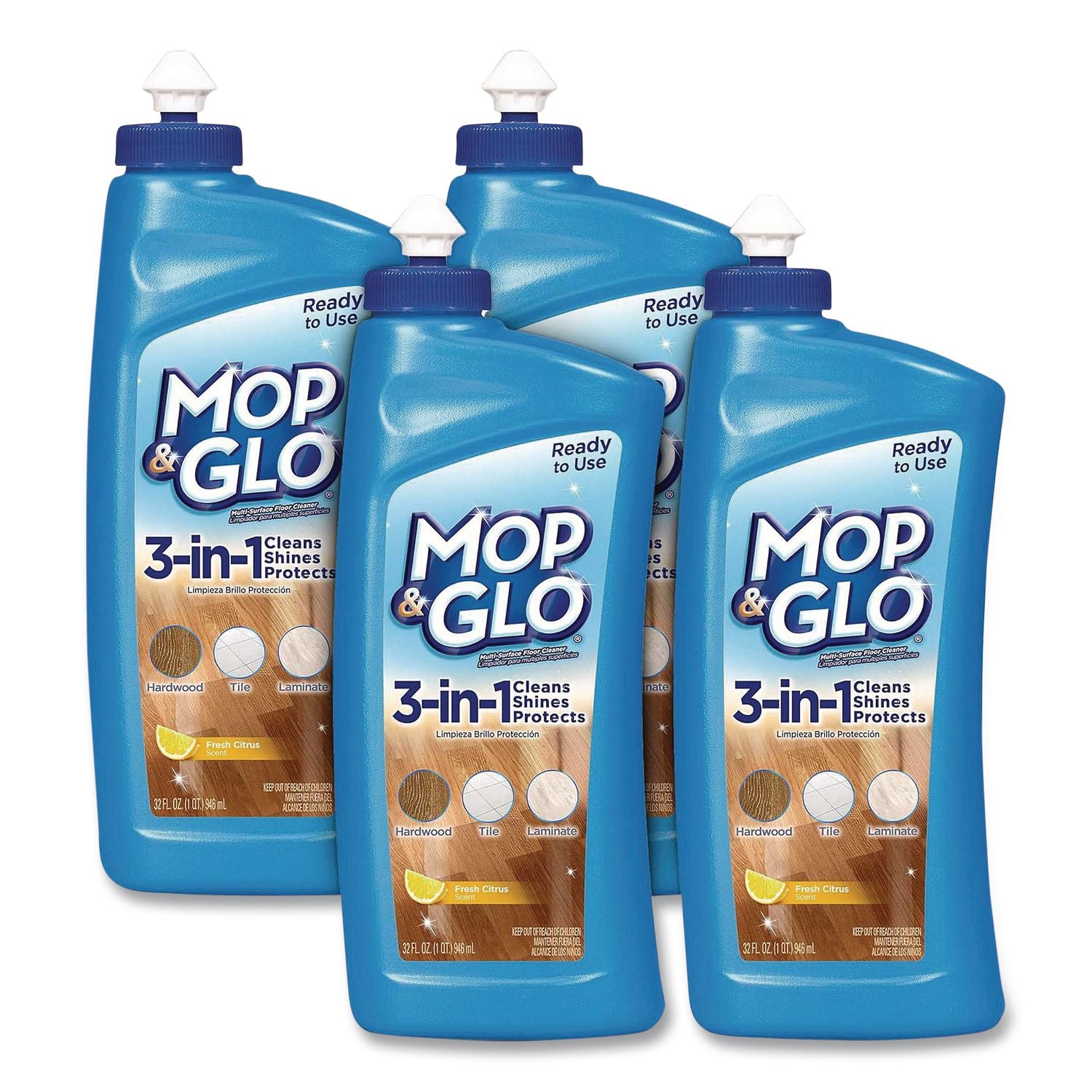 Triple Action Floor Cleaner, Fresh Citrus Scent, 32 oz Bottle