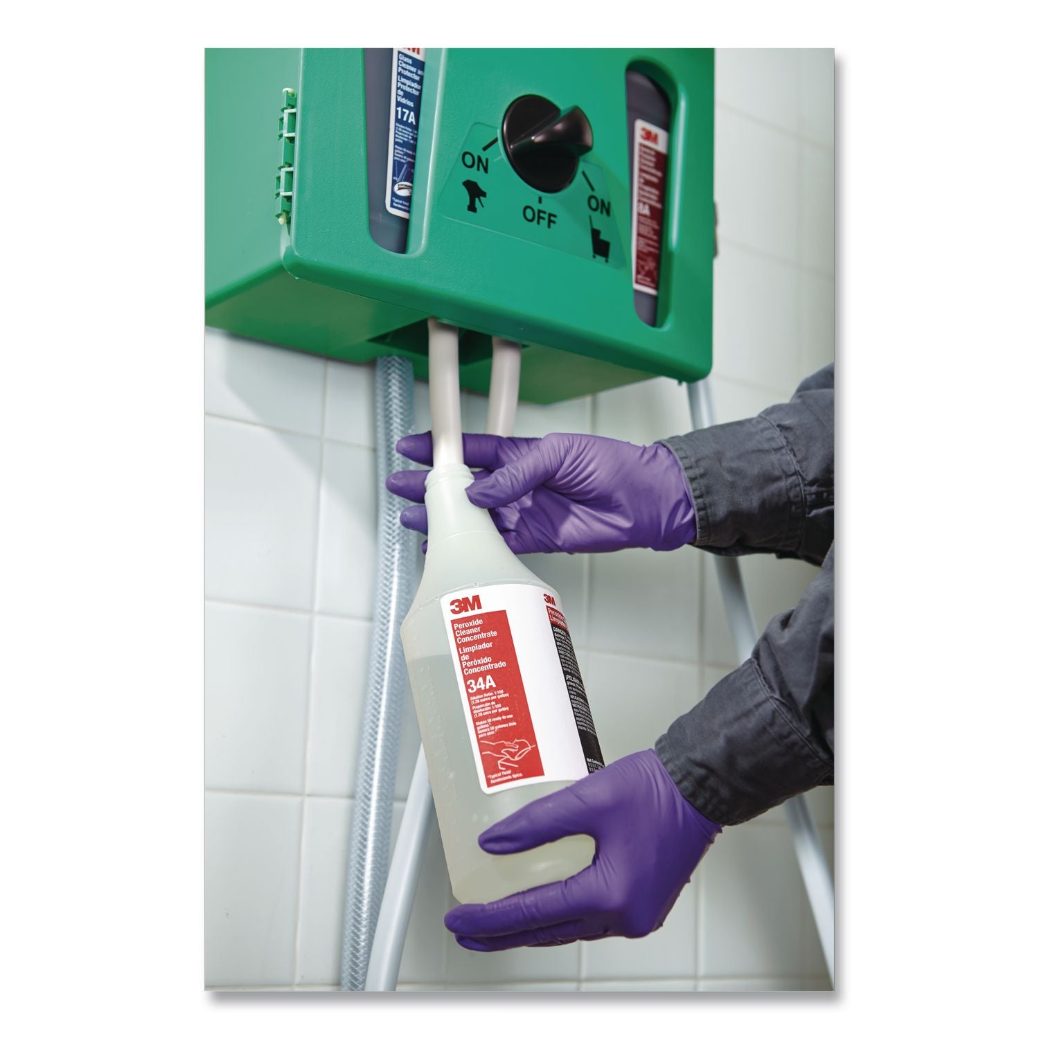 Non-Acid Disinfectant Bathroom Cleaner Concentrate, 0.5 gal Bottle, 4/Carton