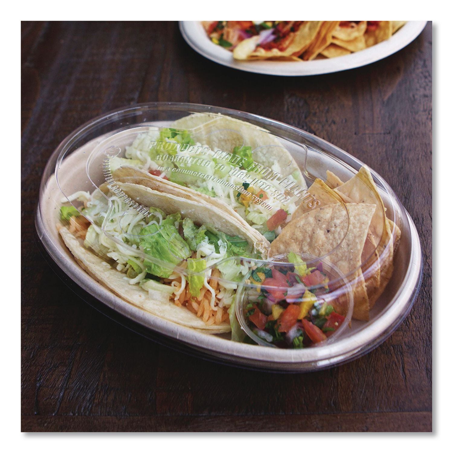 Fiber Bowls, Burrito Bowl, 24 oz, 8 x 5.3 x 1.6, Natural, Paper, 400/Carton
