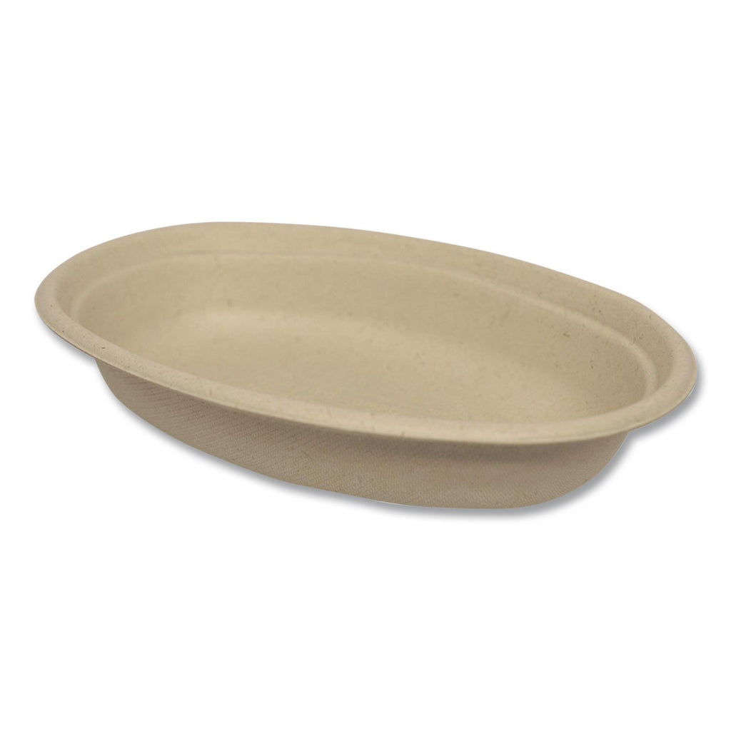 Fiber Bowls, Burrito Bowl, 24 oz, 8 x 5.3 x 1.6, Natural, Paper, 400/Carton