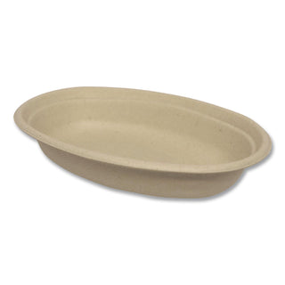 Fiber Bowls, Burrito Bowl, 24 oz, 8 x 5.3 x 1.6, Natural, Paper, 400/Carton