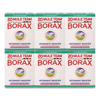 20 Mule Team Borax Laundry Booster, Powder, 4 lb Box, 6 Boxes/Carton
