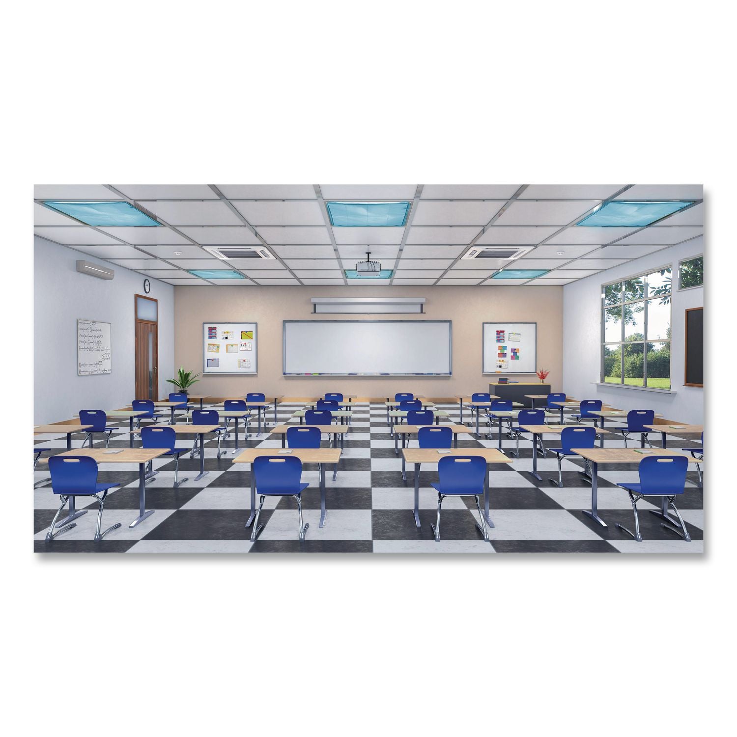 Educational Insights Square Fluorescent Light Filters (Tranquil Blue) - 1 Each