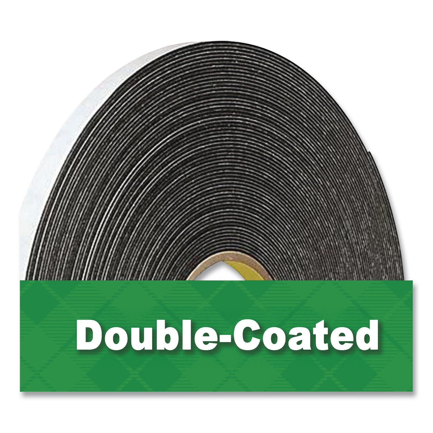 4466 Double-Coated Foam Tape, 1" Core, 1" x 5 yds, Black