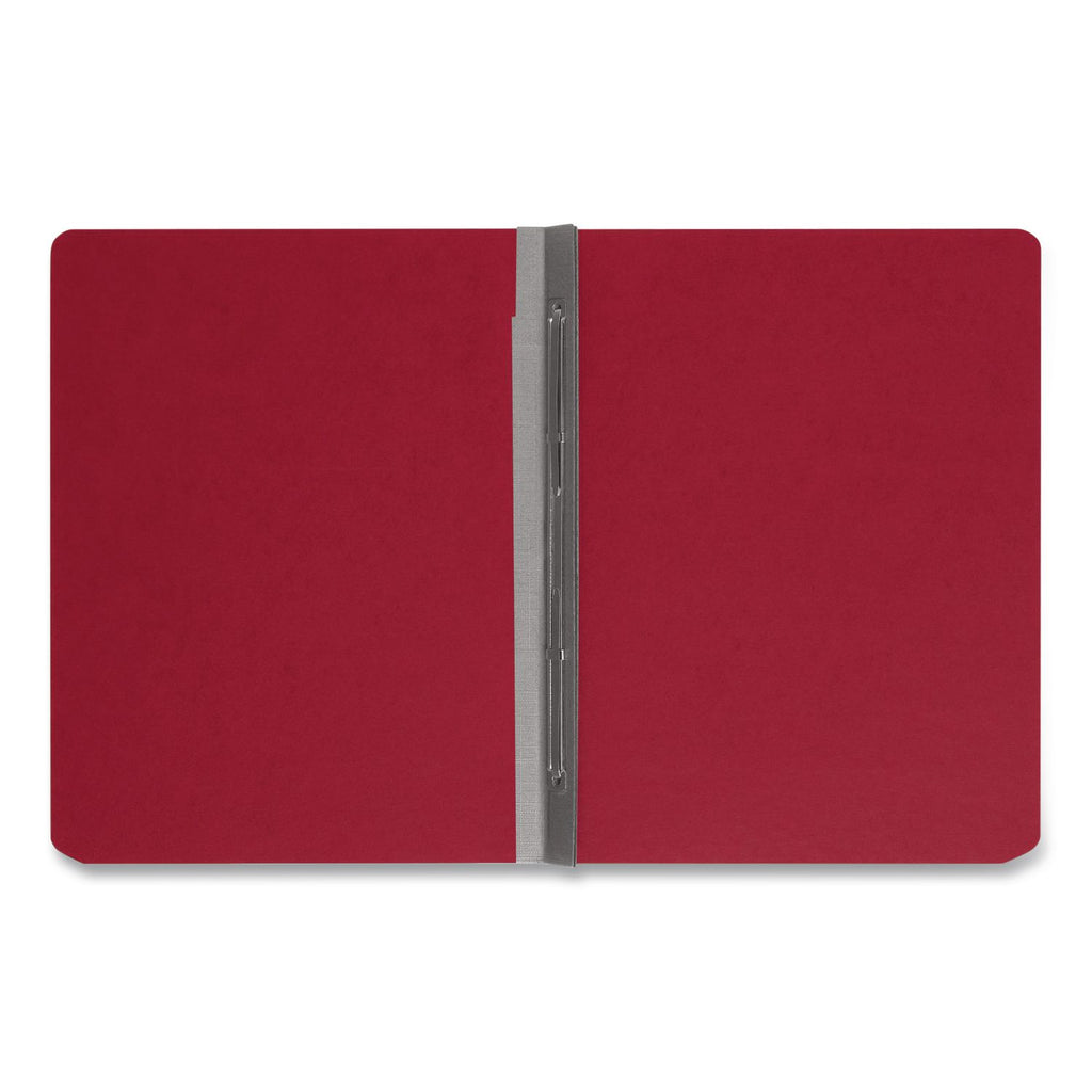 Prong Fastener Premium Pressboard Report Cover, Two-Piece Prong Fastener, 3" Capacity, 8.5 x 11, Bright Red/Bright Red