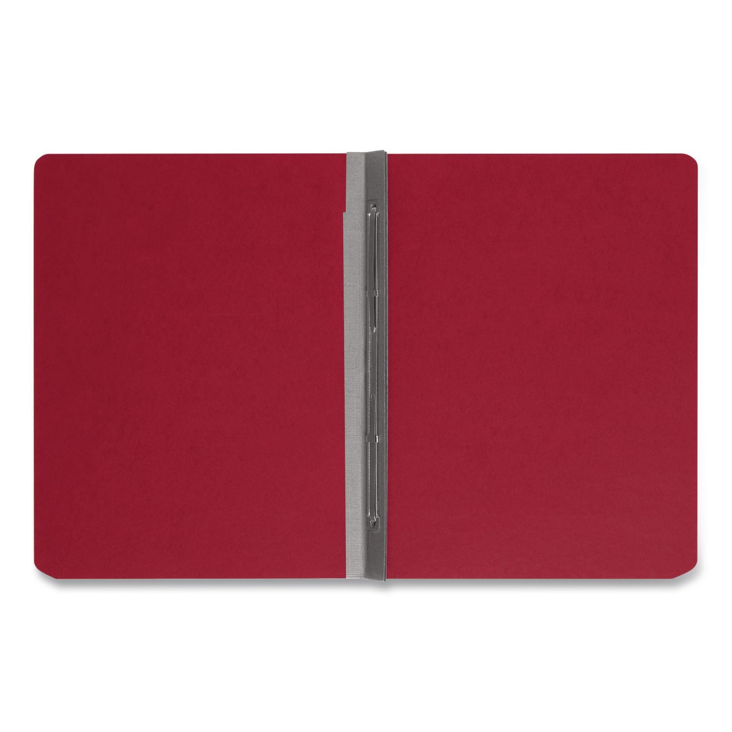 Prong Fastener Premium Pressboard Report Cover, Two-Piece Prong Fastener, 3" Capacity, 8.5 x 11, Bright Red/Bright Red