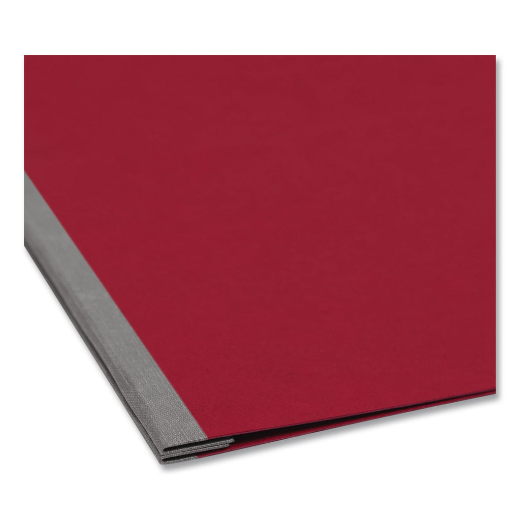 Prong Fastener Premium Pressboard Report Cover, Two-Piece Prong Fastener, 3" Capacity, 8.5 x 11, Bright Red/Bright Red