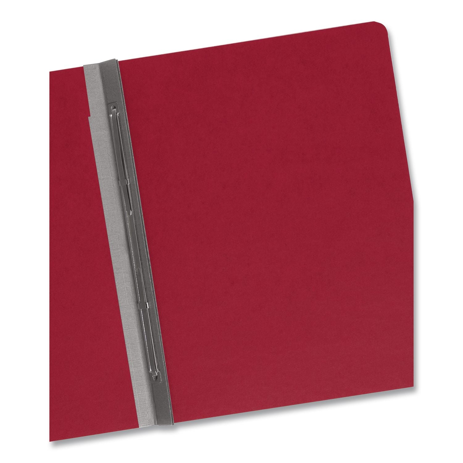 Prong Fastener Premium Pressboard Report Cover, Two-Piece Prong Fastener, 3" Capacity, 8.5 x 11, Bright Red/Bright Red