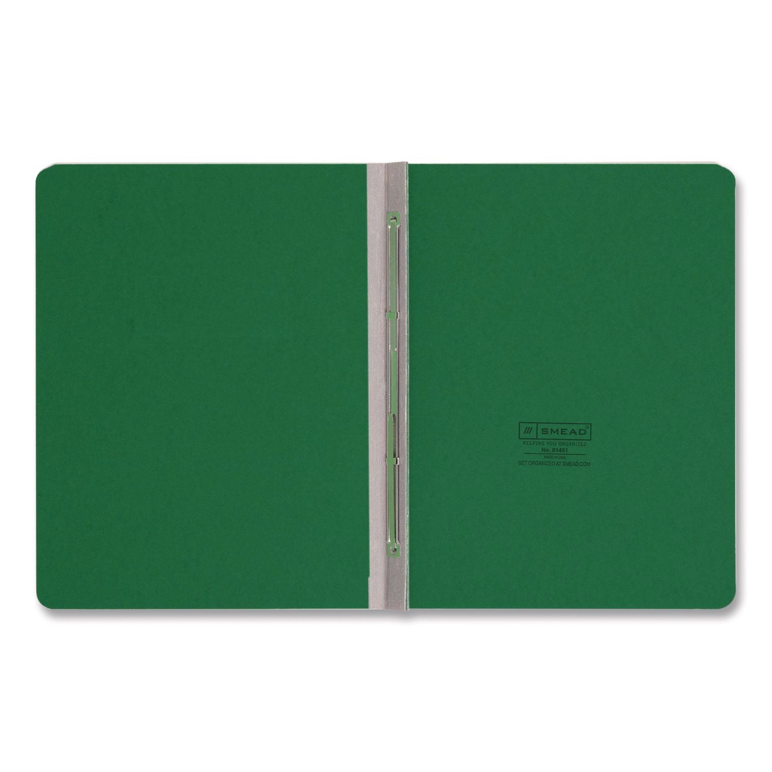 Prong Fastener Pressboard Report Cover, Two-Piece Prong Fastener, 3" Capacity, 8.5 x 11, Green/Green