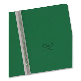 Prong Fastener Pressboard Report Cover, Two-Piece Prong Fastener, 3" Capacity, 8.5 x 11, Green/Green