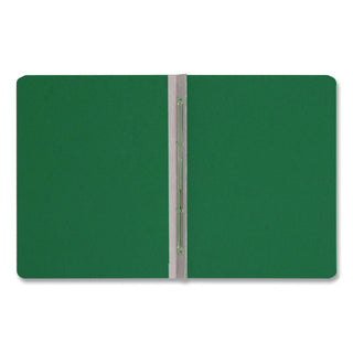 Prong Fastener Premium Pressboard Report Cover, Two-Piece Prong Fastener, 3" Capacity, 8.5 x 11, Green/Green