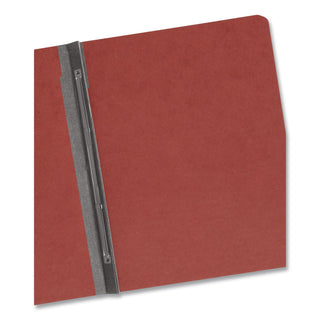 Prong Fastener Premium Pressboard Report Cover, Two-Piece Prong Fastener, 3" Capacity, 8.5 x 11, Red/Red