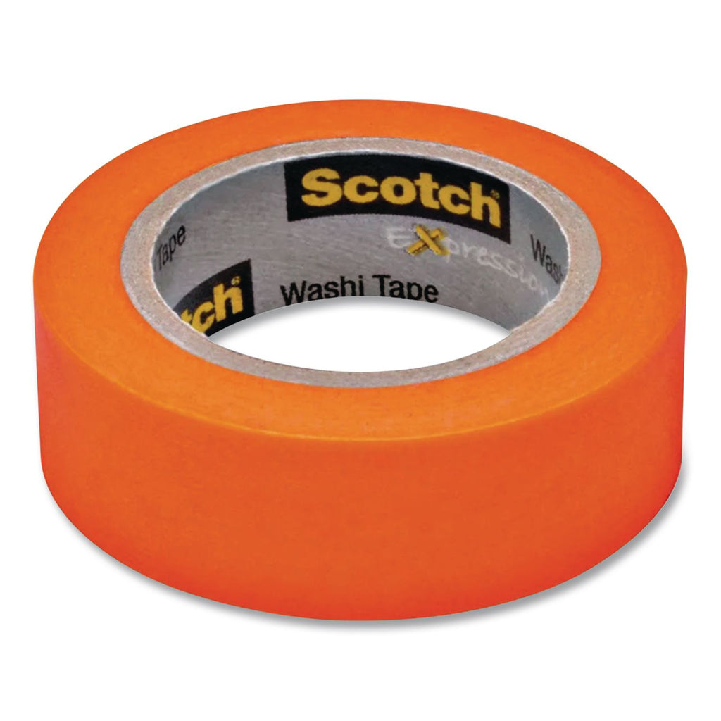 Expressions Washi Tape, 1.25" Core, 0.59" x 32.75 ft, Orange
