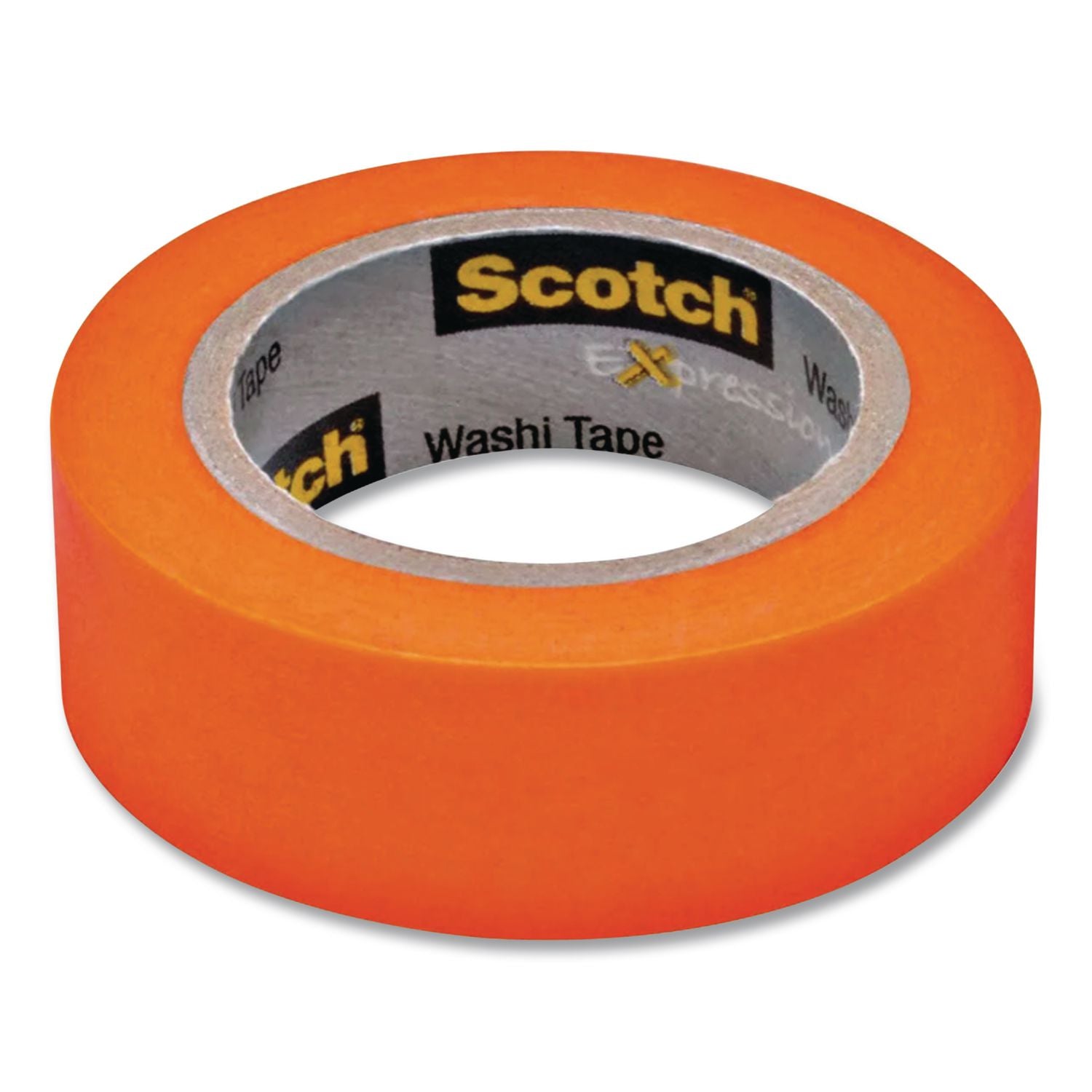 Expressions Washi Tape, 1.25" Core, 0.59" x 32.75 ft, Orange