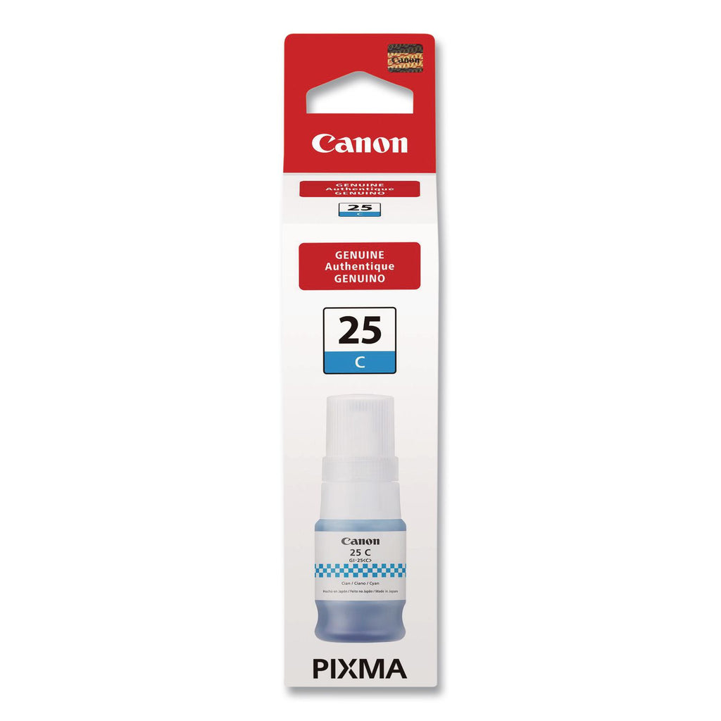 Canon GI-25 Ink Bottles - Inkjet - Cyan - 3000 Pages - 37 mL - 1 Each