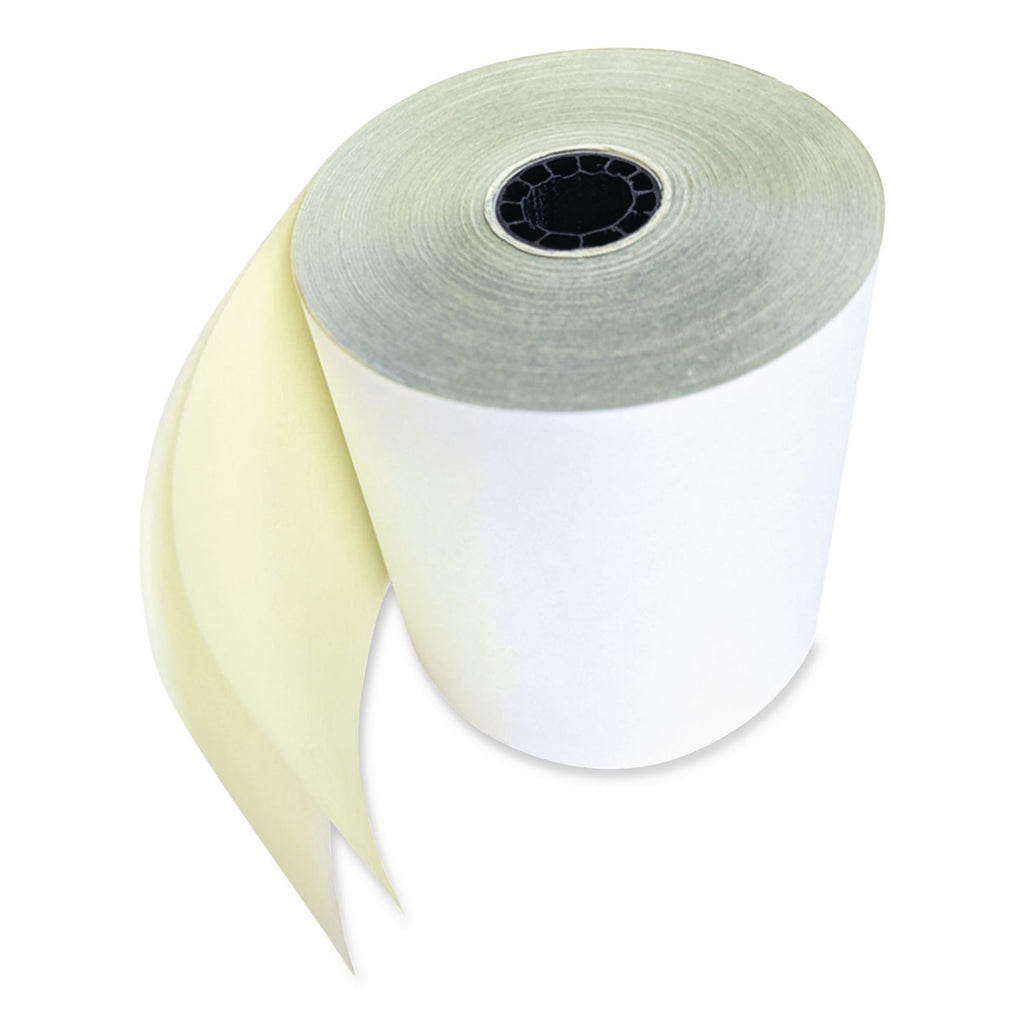 No Carbon Register Rolls, 3" x 90 ft, White/Yellow, 30/Carton