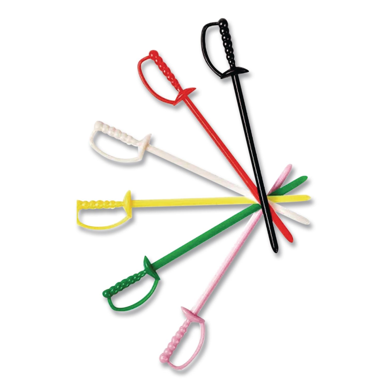 Sword Picks, 3.25", Assorted Colors, 10,000/Carton