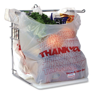Thank You Bags, 11.5 x 6.5 x 21, White with Red Print, 1,000/Carton