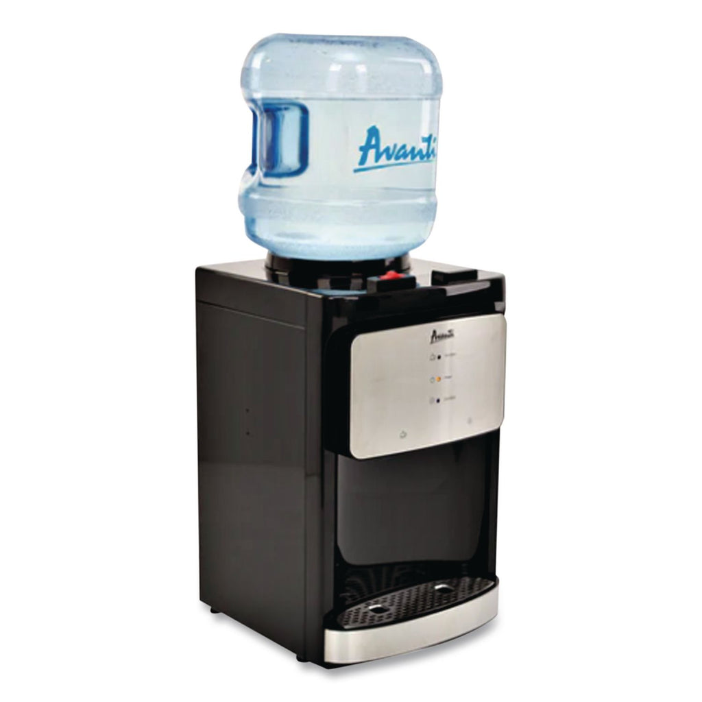 Counter Top Thermoelectric Hot and Cold Water Dispenser, 3 to 5 gal, 12 x 13 x 20, Black