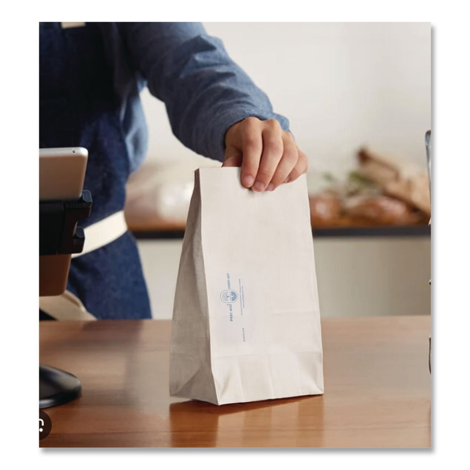 Dubl Wax SOS Bakery Bags, 6.13" x 12.38", White, 1,000/Carton