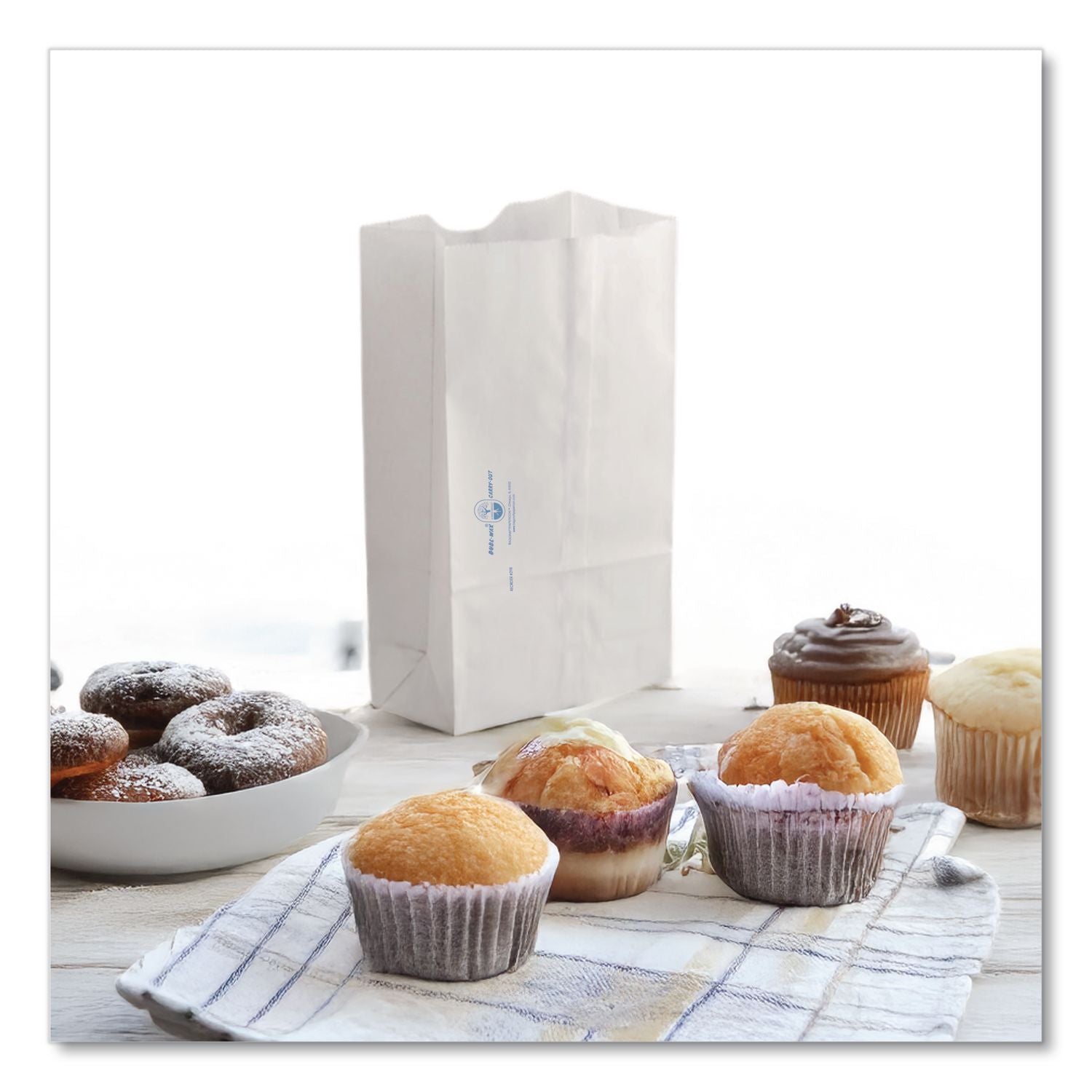 Dubl Wax SOS Bakery Bags, 6.13" x 12.38", White, 1,000/Carton