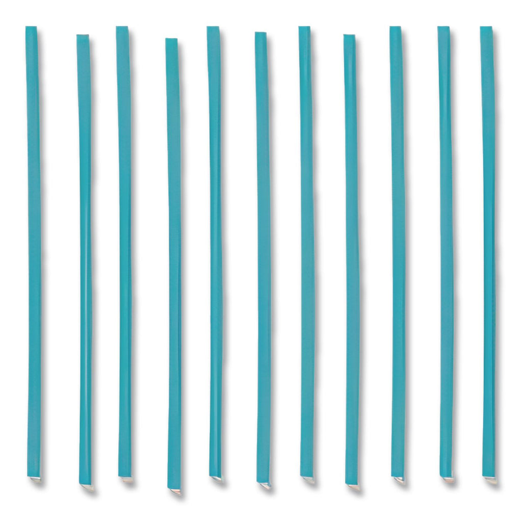 Marine Biodegradable Stir Straws, 5", PHA, Ocean Blue, 1,000/Box, 6 Boxes/Carton