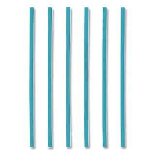Marine Biodegradable Straws, 7.75", PHA, Ocean Blue, Wrapped, 375/Box, 10 Boxes/Carton